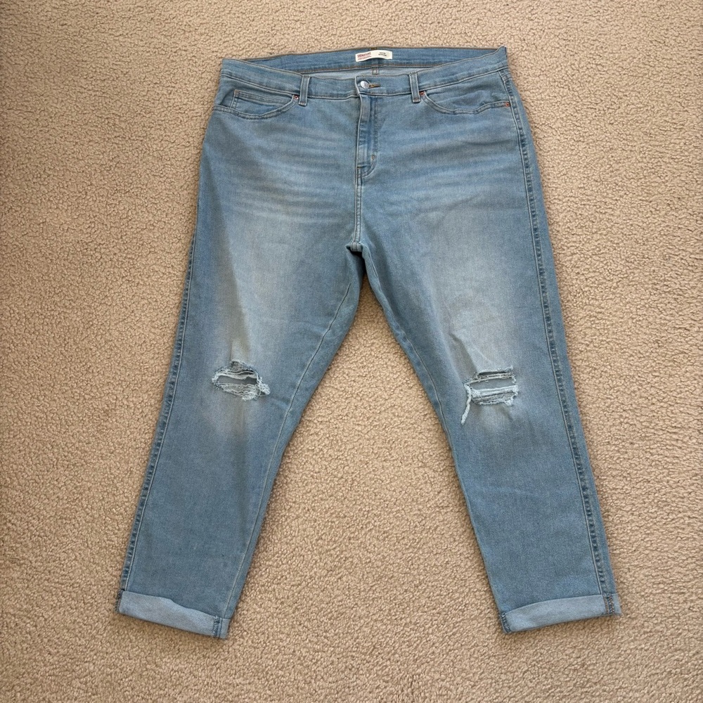 Levi Strauss Signature Heritage Boyfriend Distressed Women's Jeans Size 18